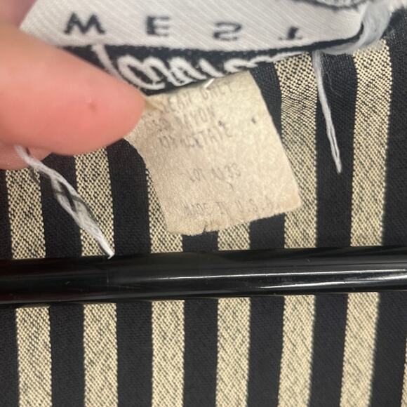 Vtg Marnie West Stripe Whimsigoth Jacket Sz L Stripe Stevie Nicks Witchy Boho 80 - Picture 12 of 13